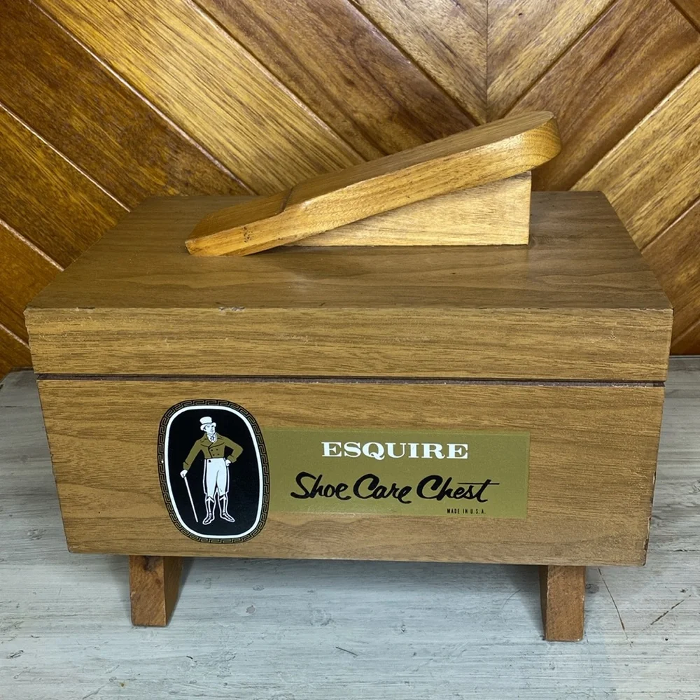 Vintage Shoe Shine Chest by Esquire - Picture 4 of 11